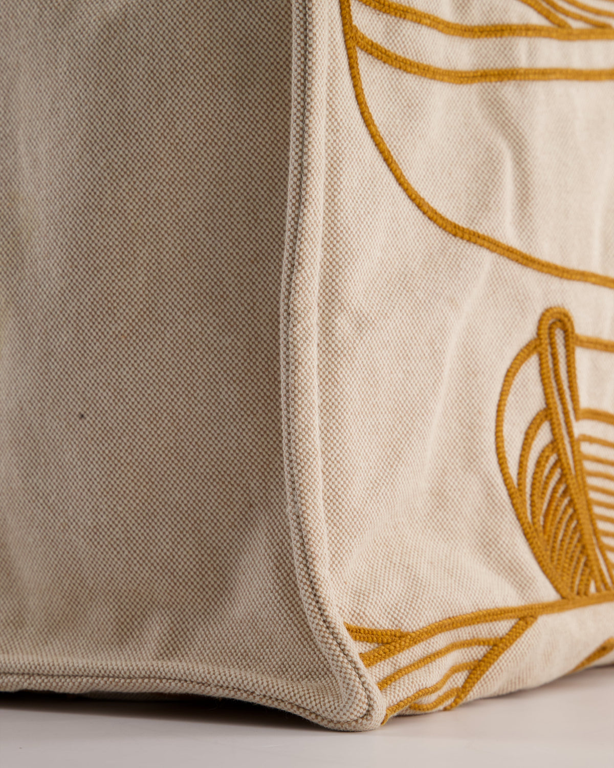 Hermes Beige Embroidered Thalassa Beach Tote Bag