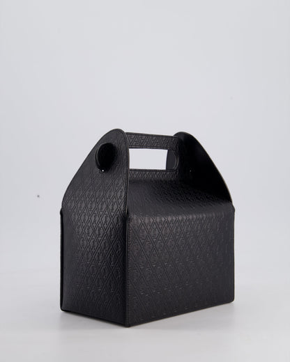 Saint Laurent Black Take-Away Box Bag in Calfskin Leather with Silver Hardware RRP £1,350