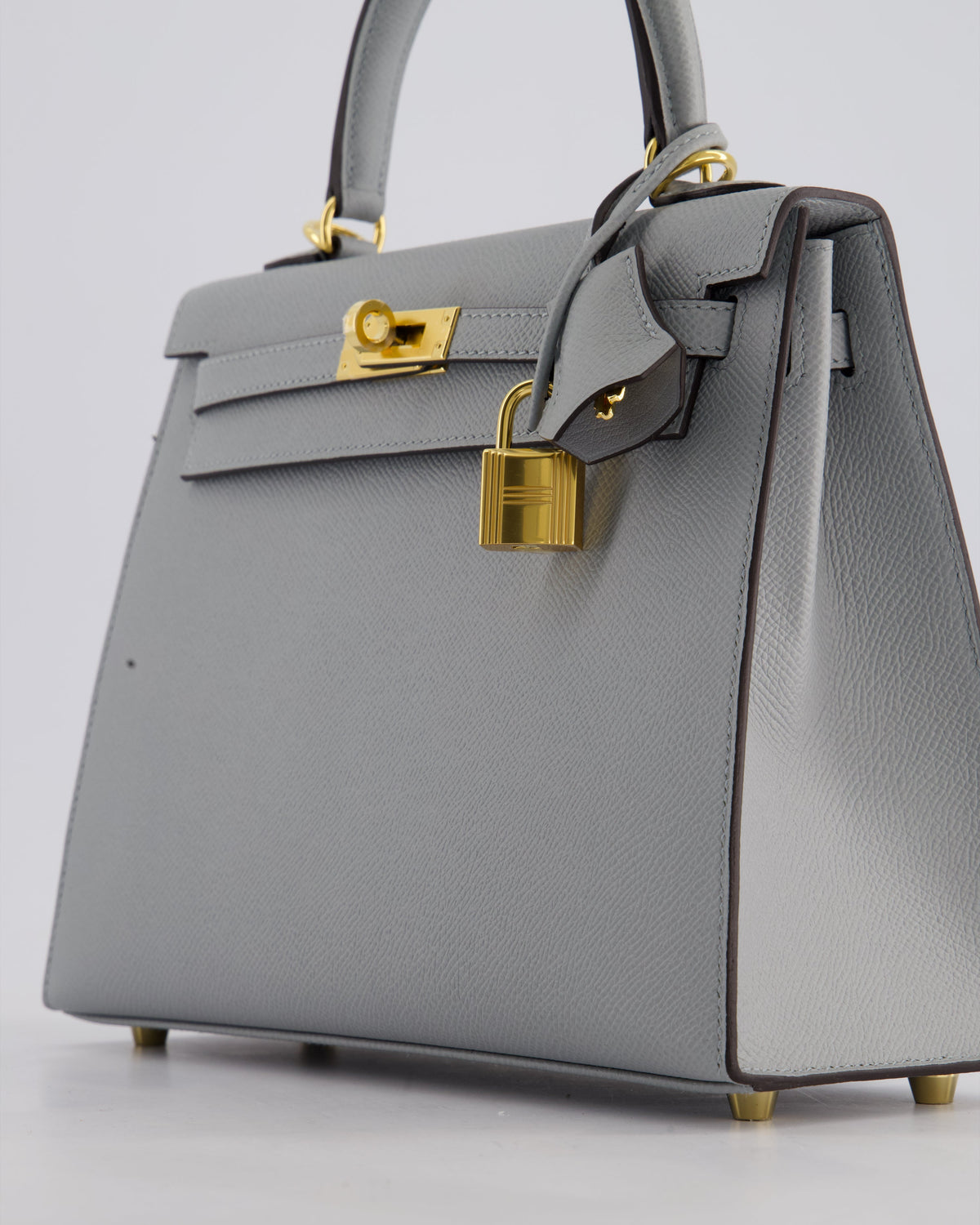 Hermès Kelly 25cm Bag in Bleu Glacier Epsom Leather with Gold Hardware