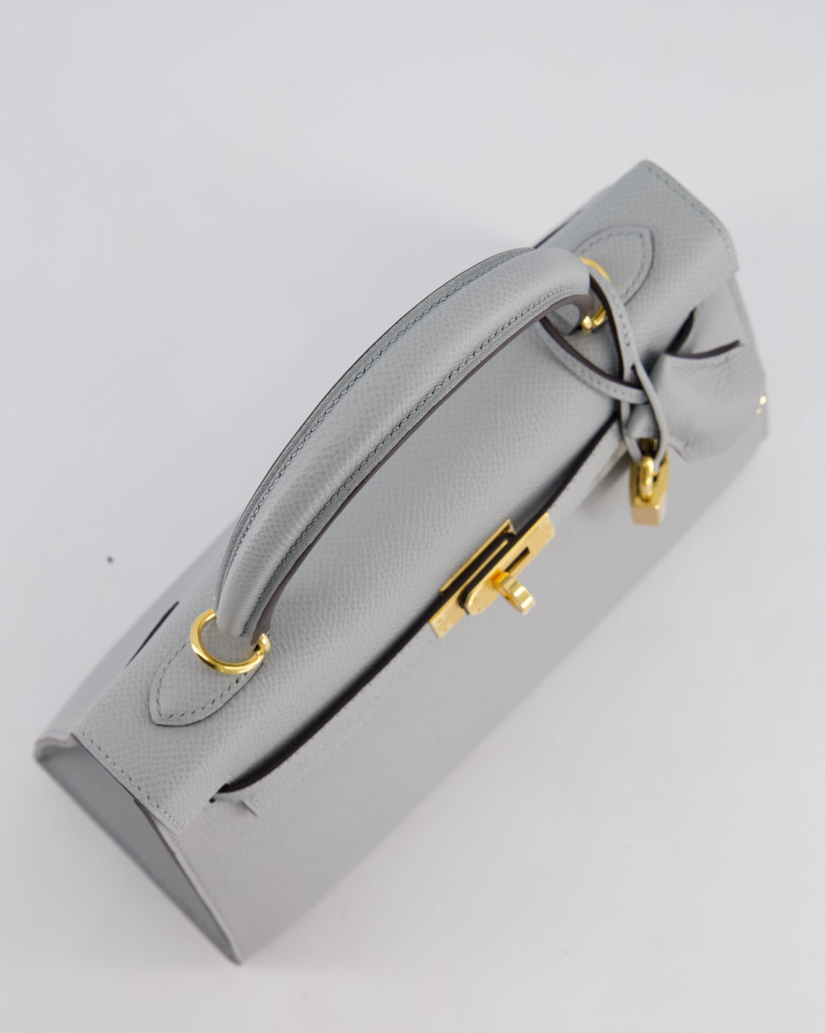 Hermès Kelly 25cm Bag in Bleu Glacier Epsom Leather with Gold Hardware