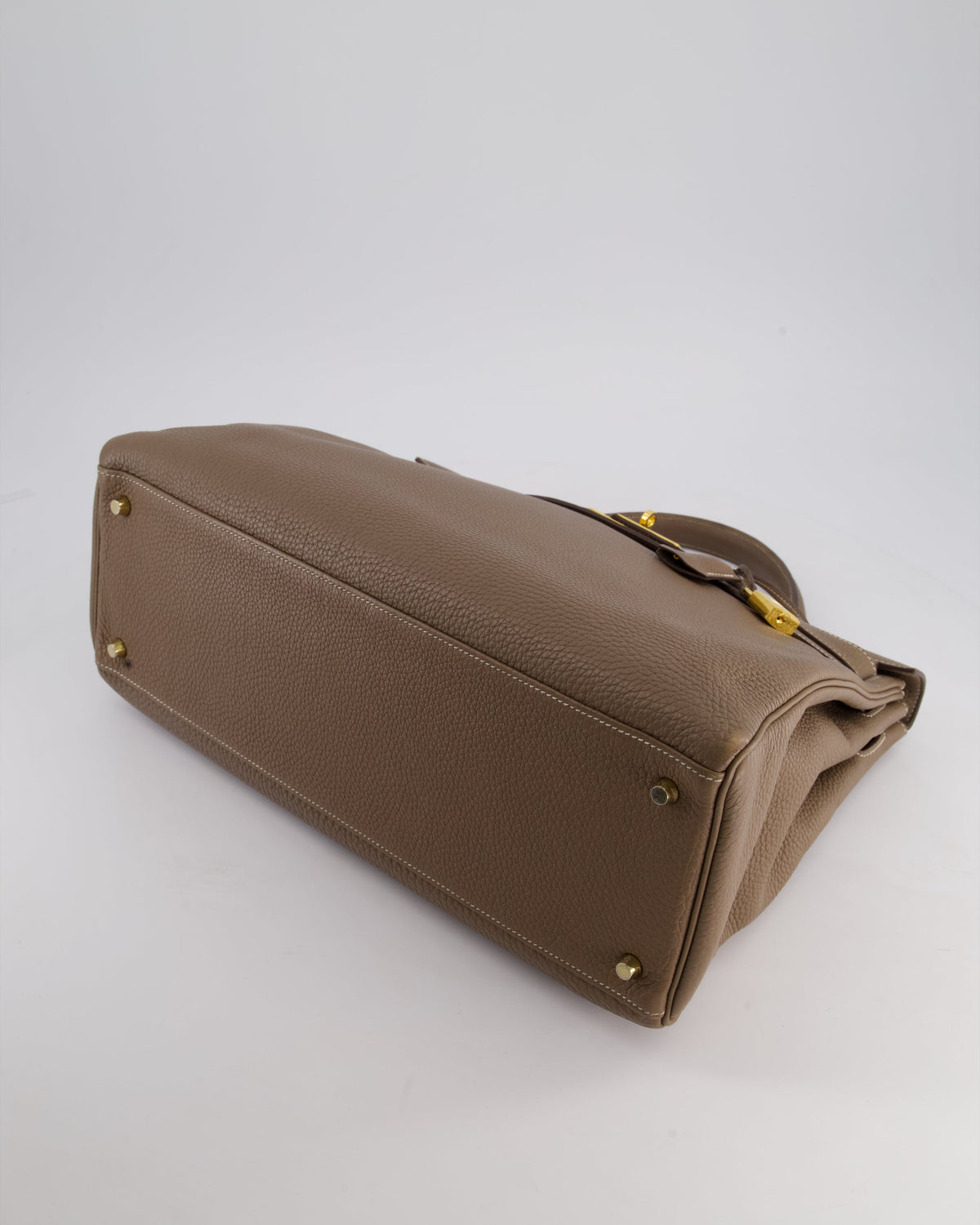 Hermès Kelly 35cm Bag in Etoupe Togo Leather with Gold Hardware
