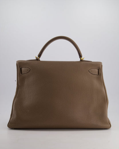 Hermès Kelly 35cm Bag in Etoupe Togo Leather with Gold Hardware