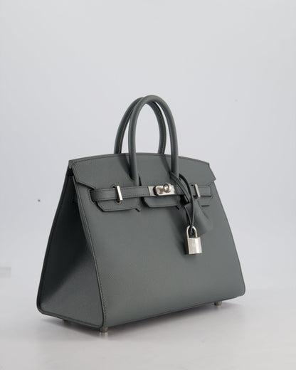 Hermès Birkin 25cm Sellier Bag in Vert Amande Togo Leather with Palladium Hardware