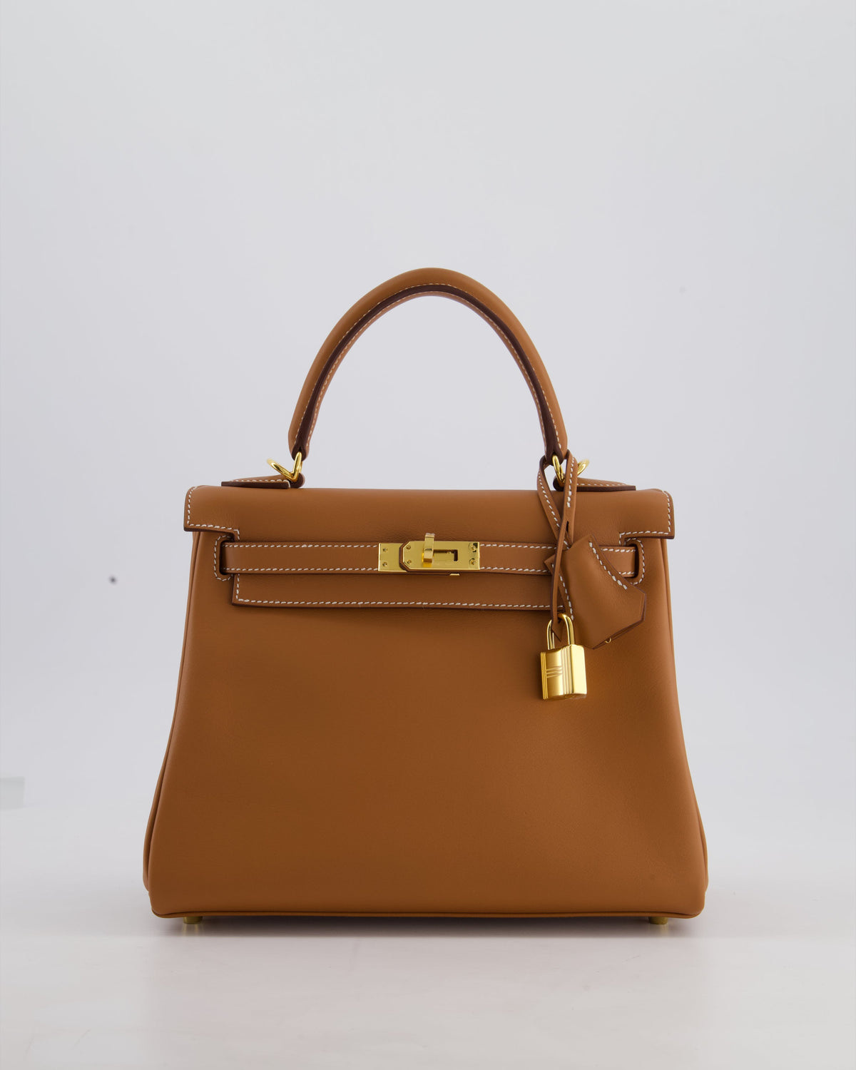 Hermès Kelly 25cm Retourne Bag in Gold Swift Leather with Gold Hardware
