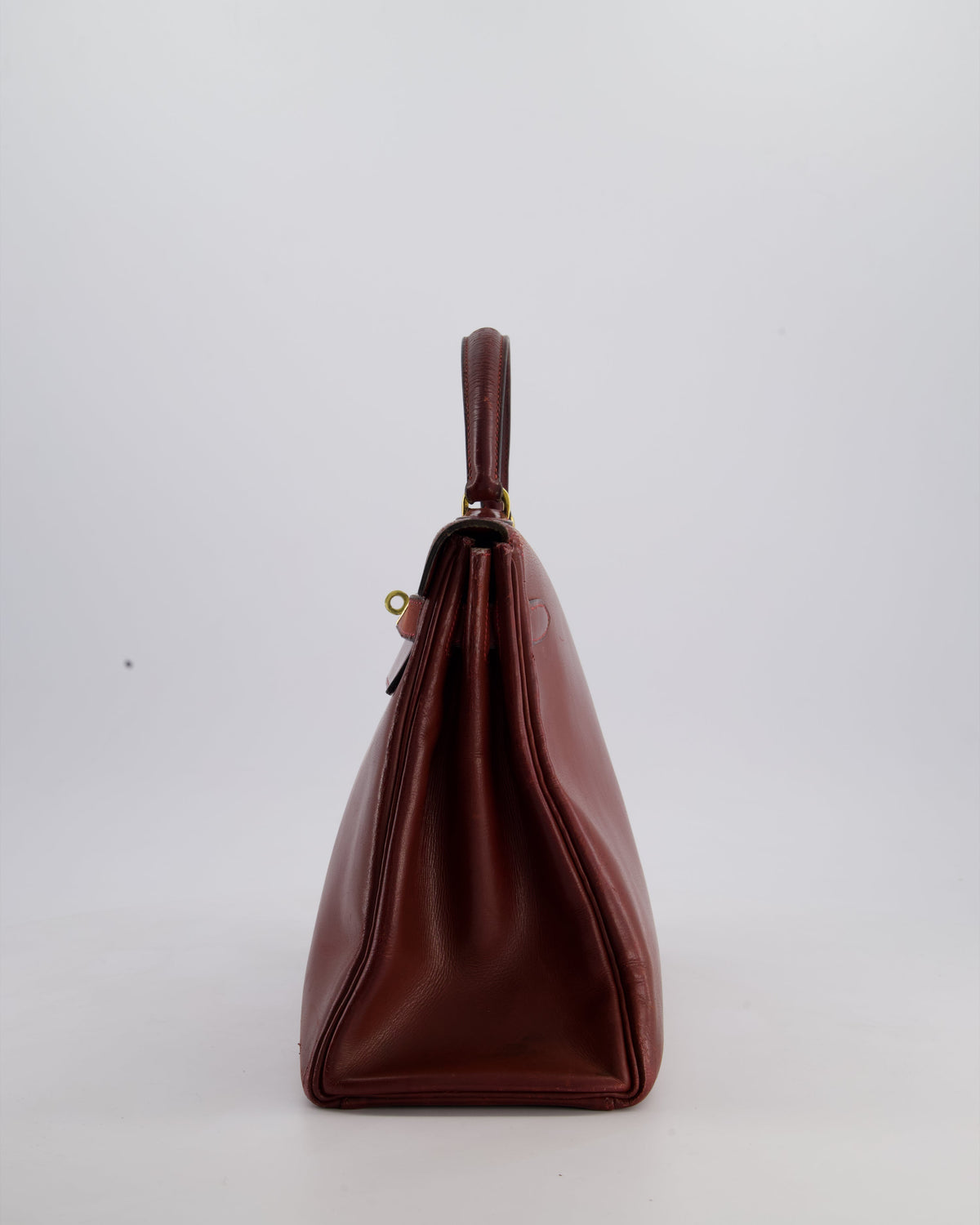 *FIRE PRICE* Hermès Vintage Kelly 32cm Bag in Rouge H Box Leather with Gold Hardware
