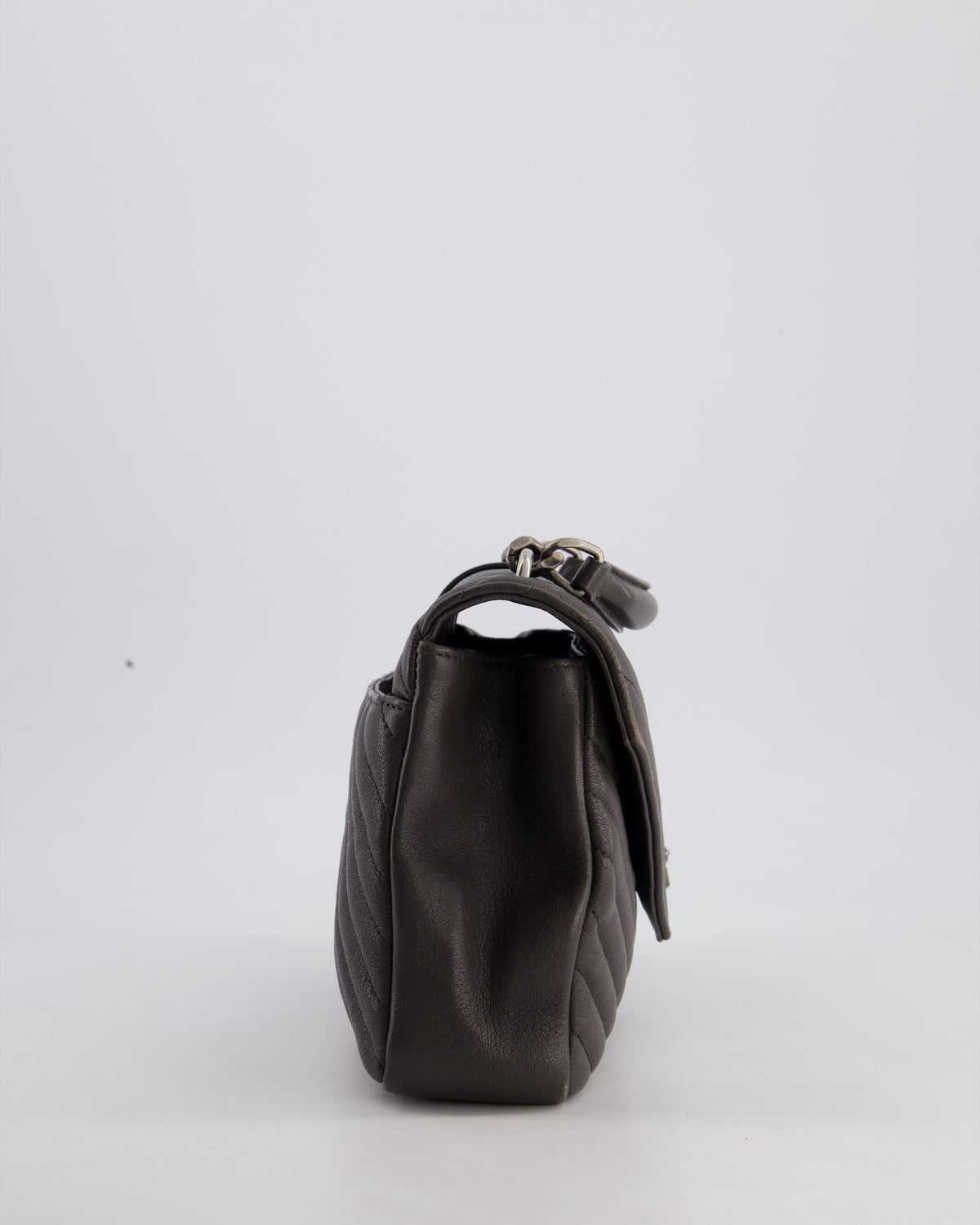 Saint Laurent Asphalt Grey Medium College Bag with Brushed Palladium Hardware