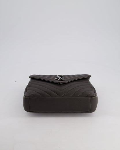 Saint Laurent Asphalt Grey Medium College Bag with Brushed Palladium Hardware