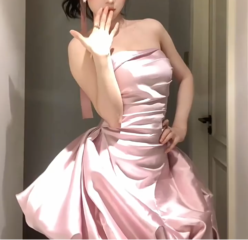 Sweet Homecoming Dress Strapless Pleated Short Prom Dress Back to School Outfits Party Dress  D6082