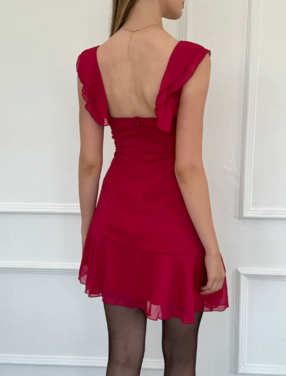 Charming Homecoming Dress Square Prom Dress Back to School Outfits Party Dress  D6231