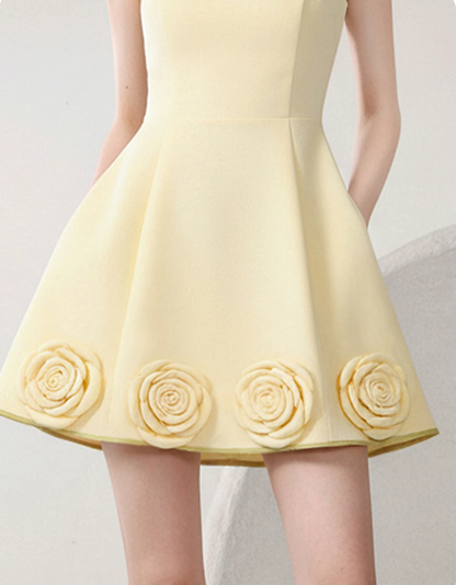 Sweet Homecoming Dress Square Butterfly Flower Prom Dress Back to School Outfits Party Dress  D6249