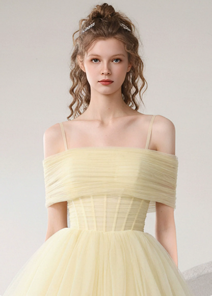 Sweet Homecoming Dress Spaghetti Strap Tulle Prom Dress Back to School Outfits Party Dress  D6250