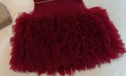 Charming Homecoming Dress Halter Tulle Lace Prom Dress Back to School Outfits Party Dress  D6304
