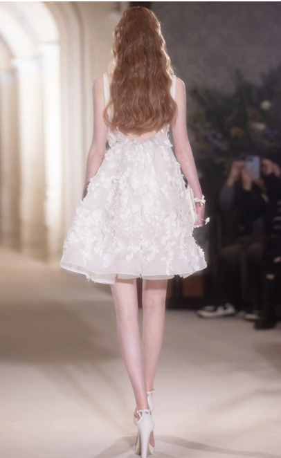 Sweet Homecoming Dress Square Tulle Flower Prom Dress Back to School Outfits Party Dress  D6323