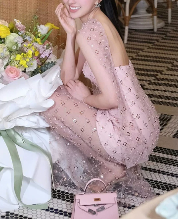 Sweet Prom Dress Strapless Sequins Dress Evening Dress   D6318