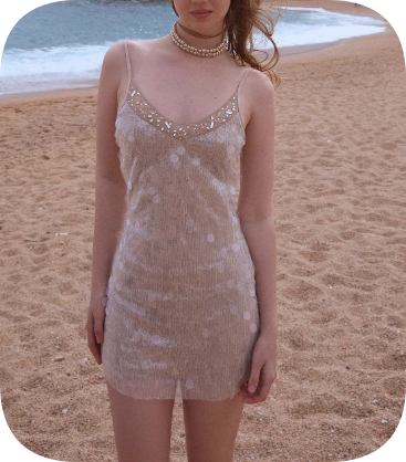 Charming Homecoming Dress V Neck Sequins Rinestone Flower Dress Back to School Outfits Party Dress  D6360