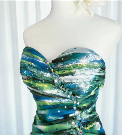 Stunning Homecoming Dress Sweetheart Rinestone Pleated Back to School Outfits Party Dress  D6448