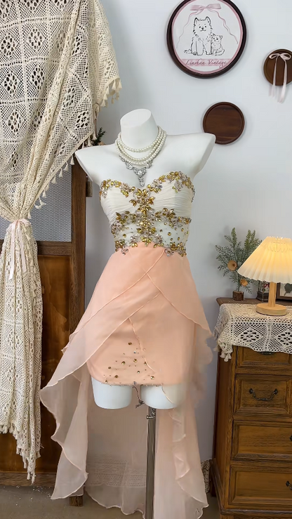 Beauty Homecoming Dress Sweetheart Rinestone Back to School Outfits Party Dress  D6502