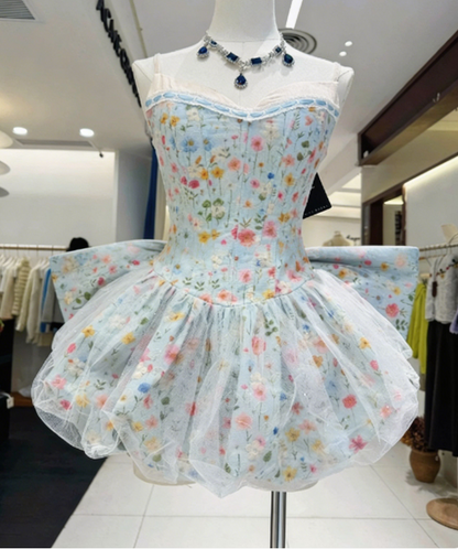 Beauty Homecoming Dress Sweetheart Bowknot Back to School Outfits Party Dress  D6557