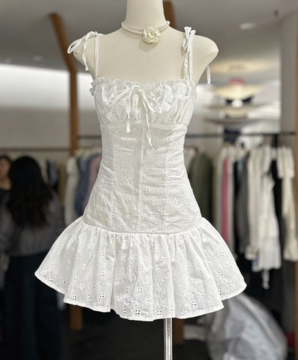 Sweet Homecoming Dress Spaghetti Strap Back to School Outfits Party Dress  D6580