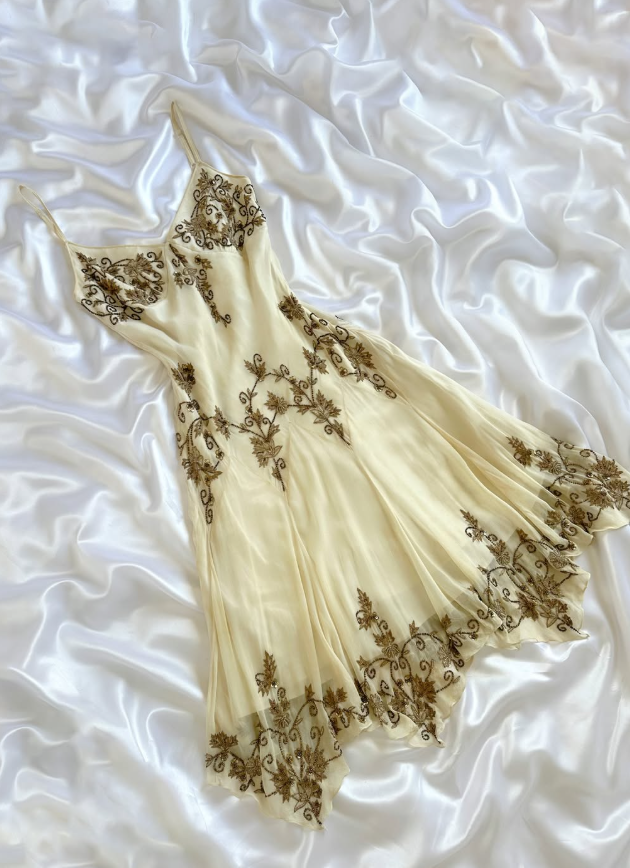 Vintage Light Yellow A Line Straps Beaded Chiffon Short Homecoming Dress Outfits SH5459