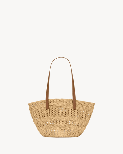 Saint Laurent Panier Small Bag In Raffia
