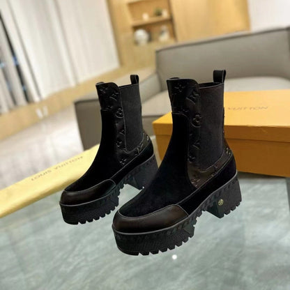 LOUIS VUITTON LAUREATE PLATFORM CHELSEA BOOT BLACK 1AC7W6