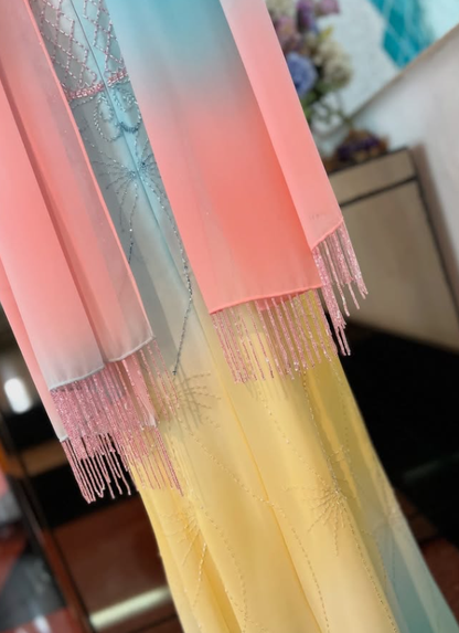 Stunning Multi-color A Line Beaded Chiffon Prom Dress Party Dress Date Dress SH4887