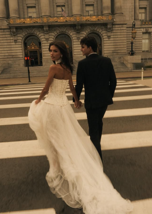 Stunning Charming Exquisite Beaded Flowy White Tulle Long Wedding Dress SH5451