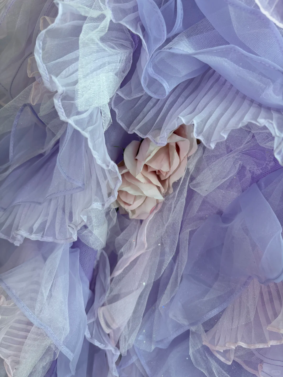 Vintage Lilac 3D Flower Ball Gown Layered Tulle Prom Dress Sweet 16 Dress SH5989