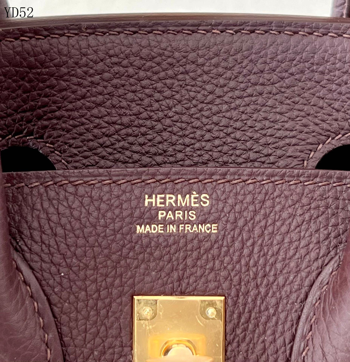 H BIRKIN 25 TOGO CHOCOLATE GOLD HARDWARE 25CM