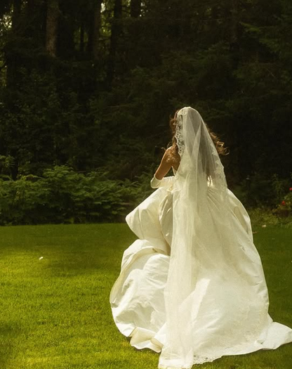 Vintage Classic A Line Sweetheart Neck White Satin Long Wedding Dress SH5187