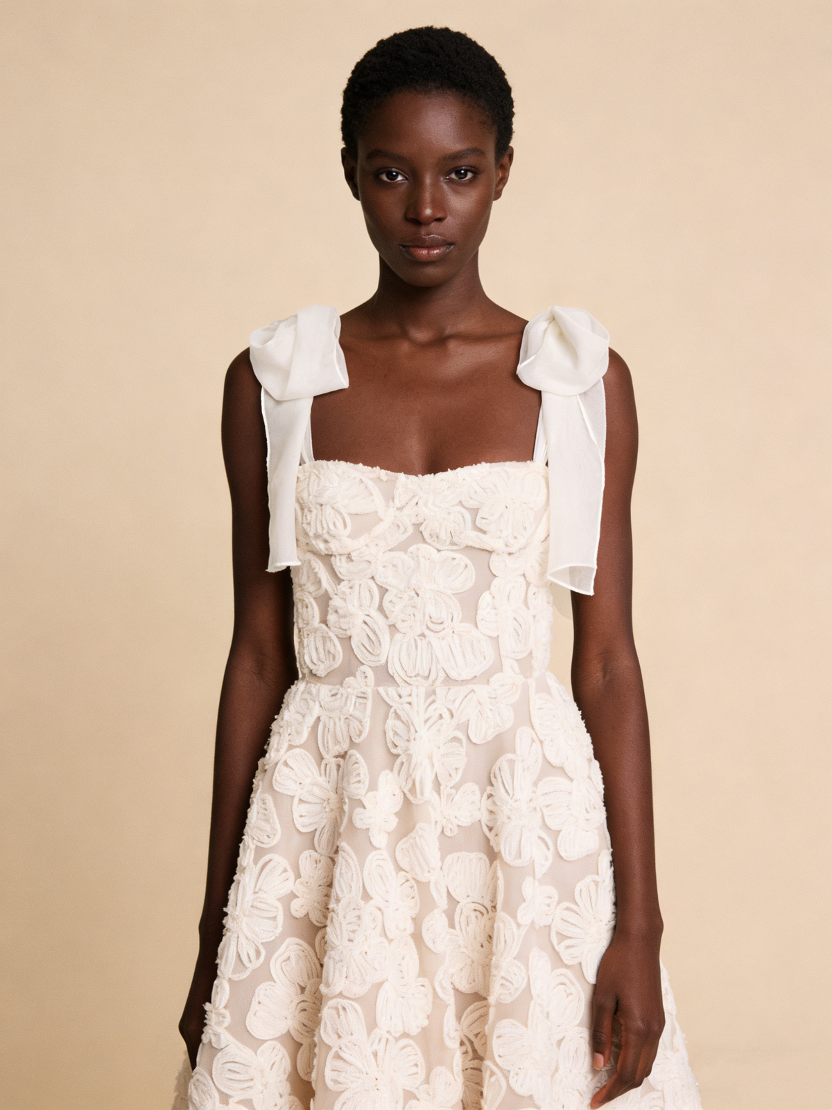 White Straps A-Line Long Party Dress Lovely Birthday Outfits, D189