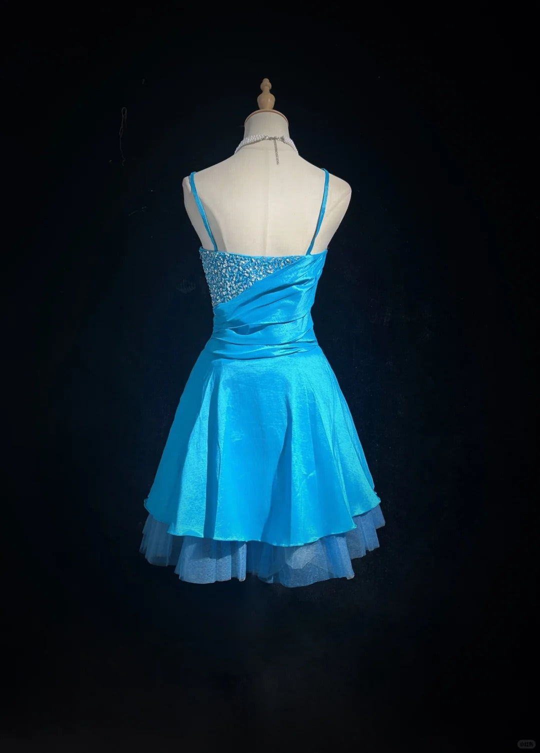 Charming Homecoming Dress Spaghetti Straps Rinestone Flowers Prom Dress Back to School Outfits Party Dress  D6116