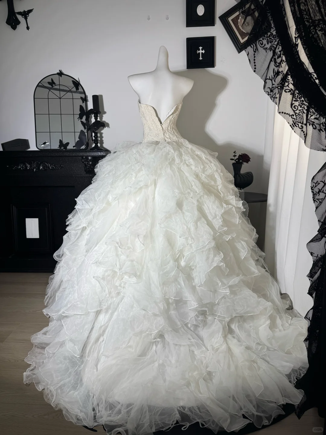 Vintage A Line Sweetheart White Lace Organza Prom Dress Evening Dress SH5609