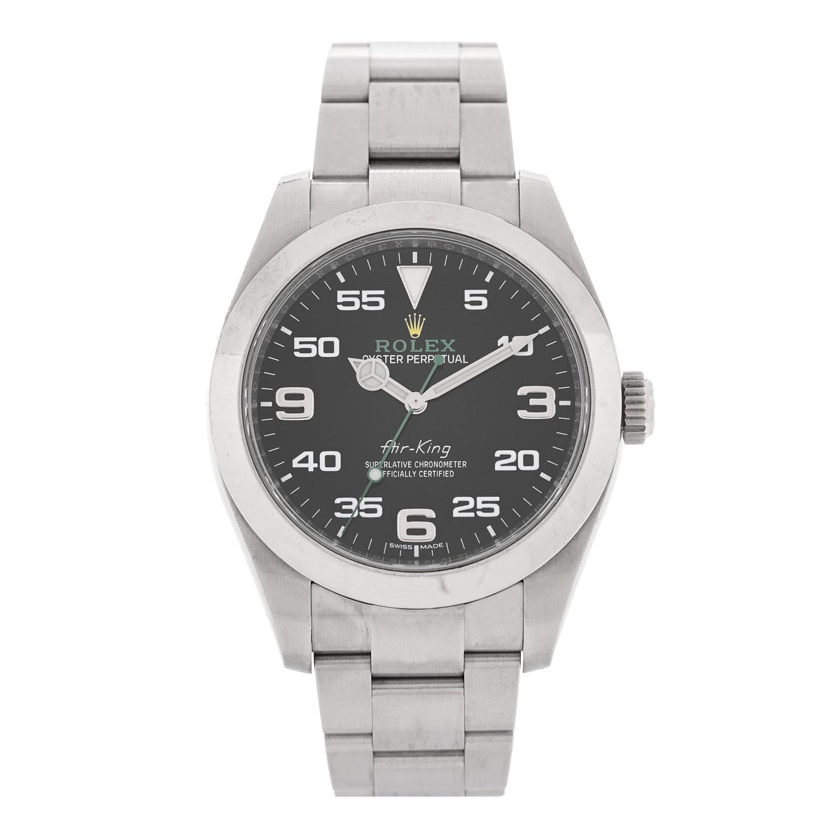 Stainless Steel 40mm Air-King Oyster Perpetual Watch Black 116900