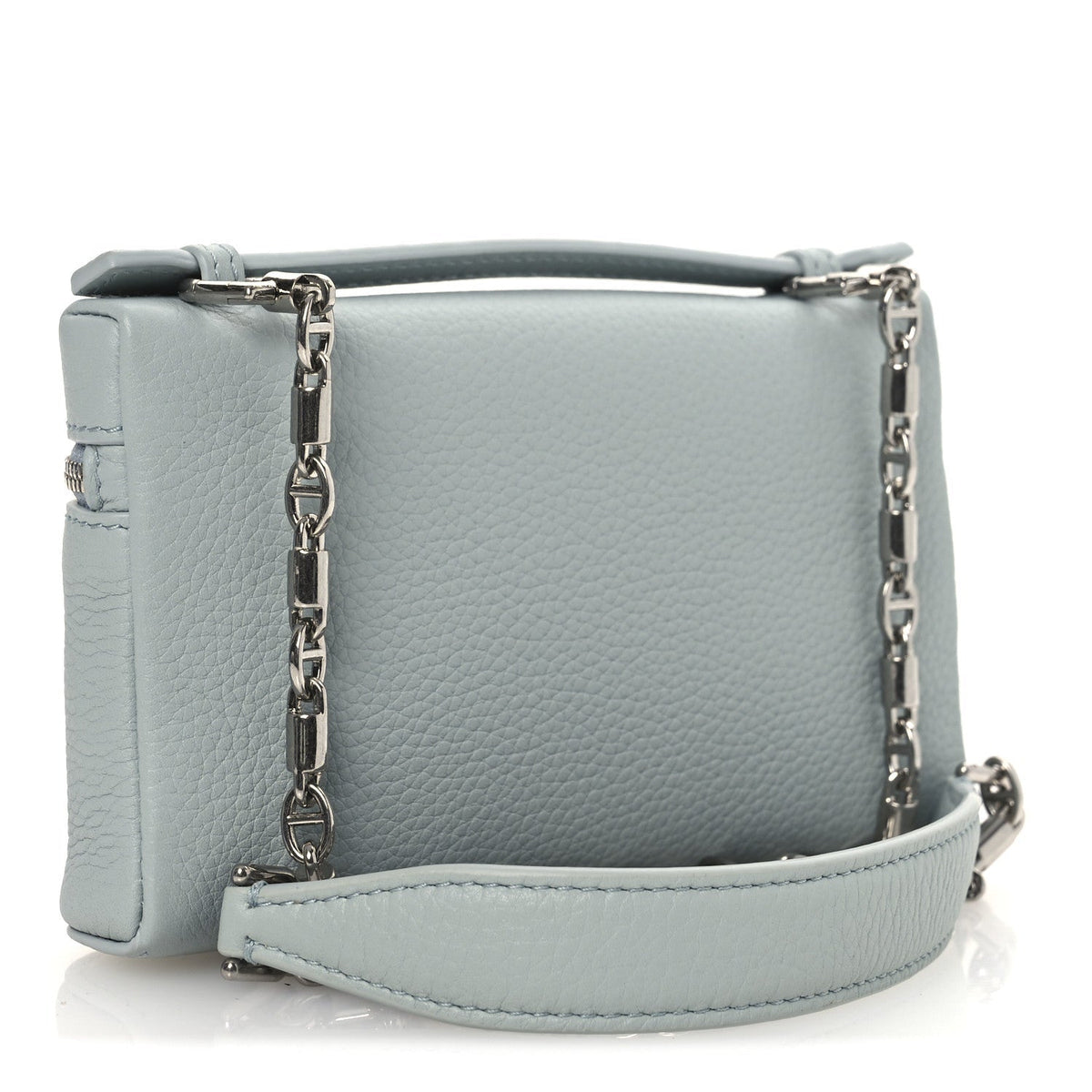 Grained Calfskin Extra Pocket Mini Pouch Minty Breeze