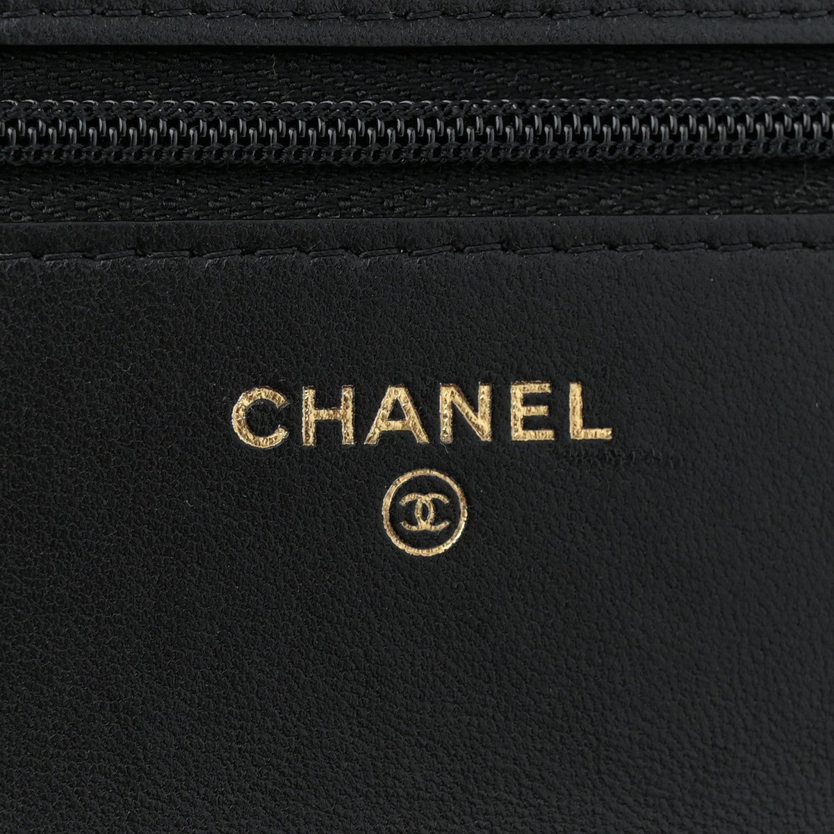 Lambskin Quilted Sweet Camellia Wallet On Chain WOC Black