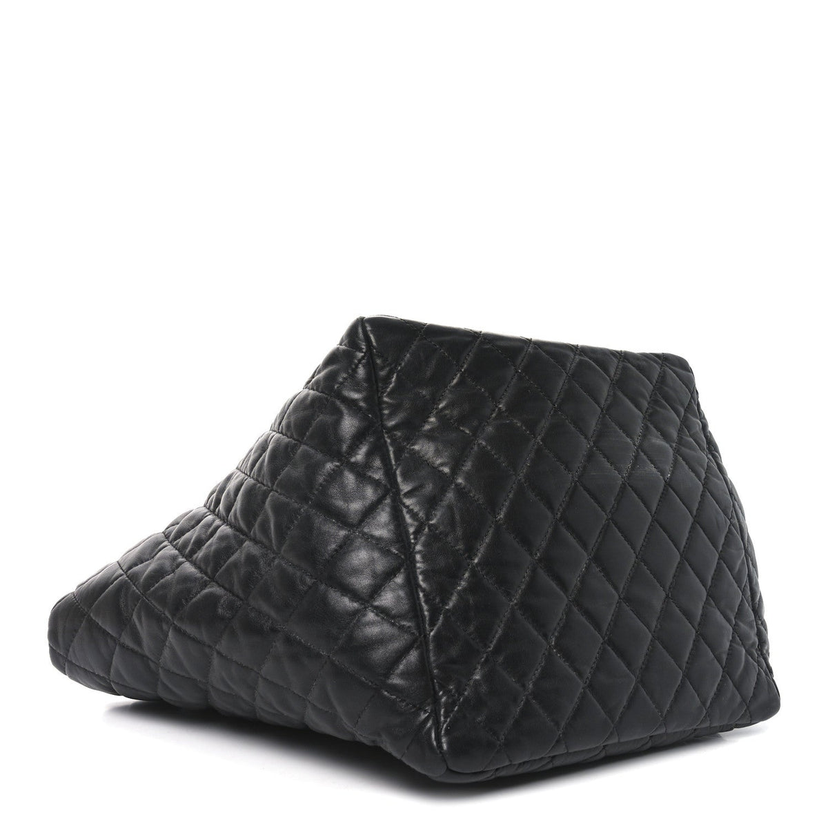 Lambskin Quilted Week End on Mars Tote Black