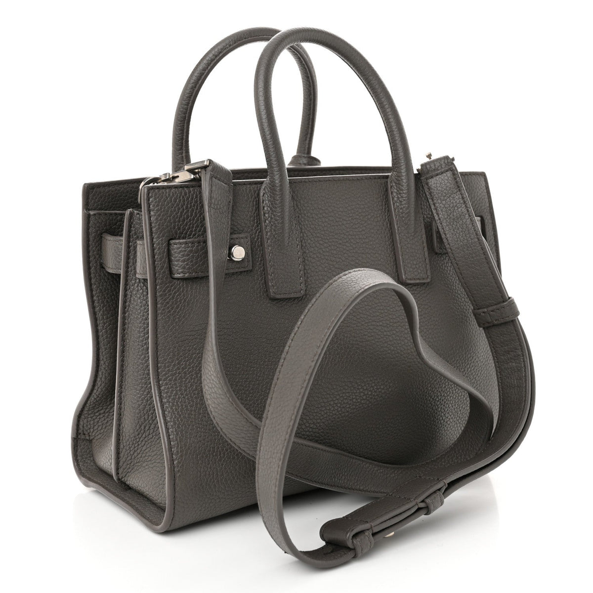Grained Calfskin Nano Supple Sac De Jour Fog
