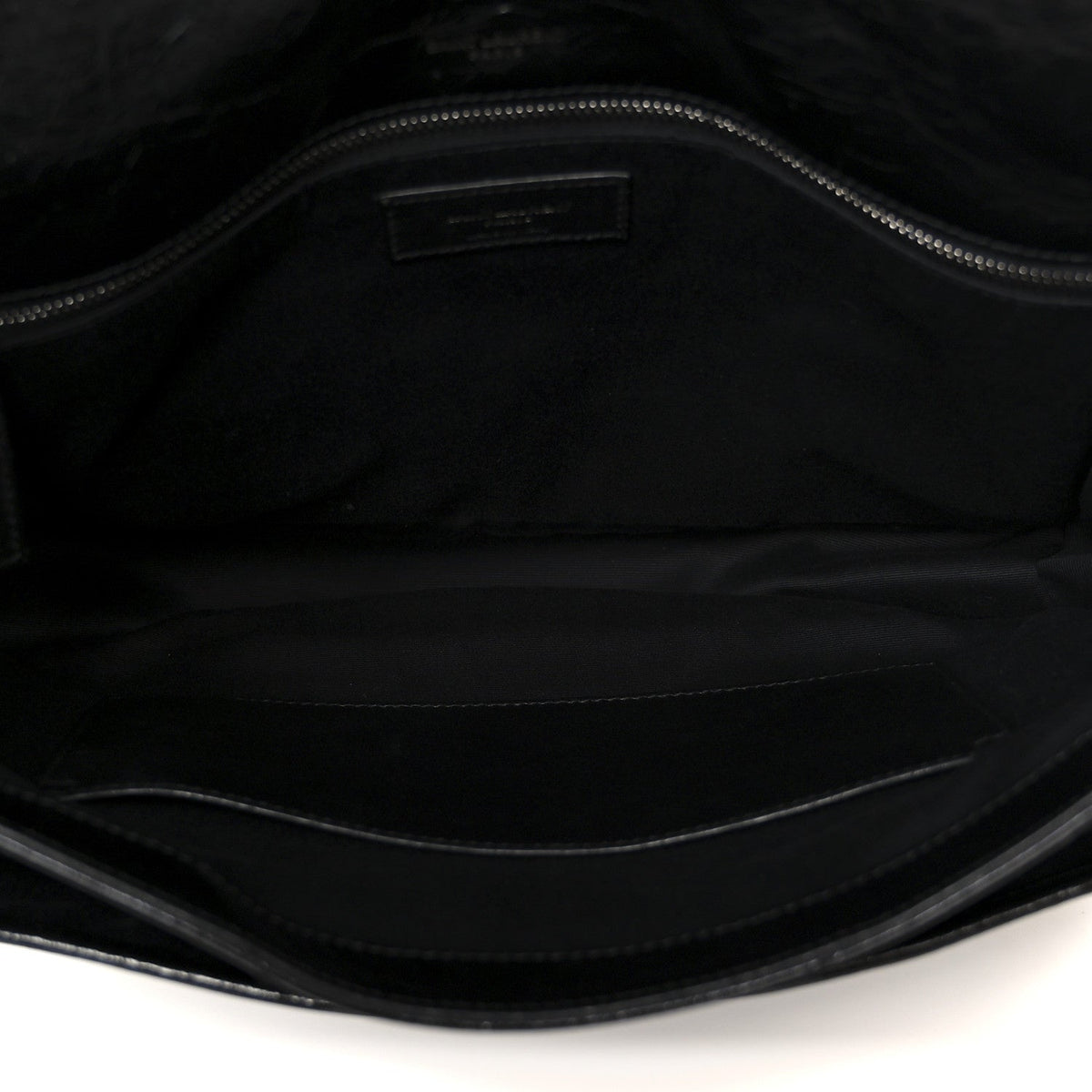 Crinkled Calfskin Matelasse Monogram Large Niki Chain Satchel Black