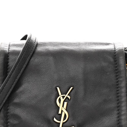Lambskin Quilted Monogram Mini Nolita Black