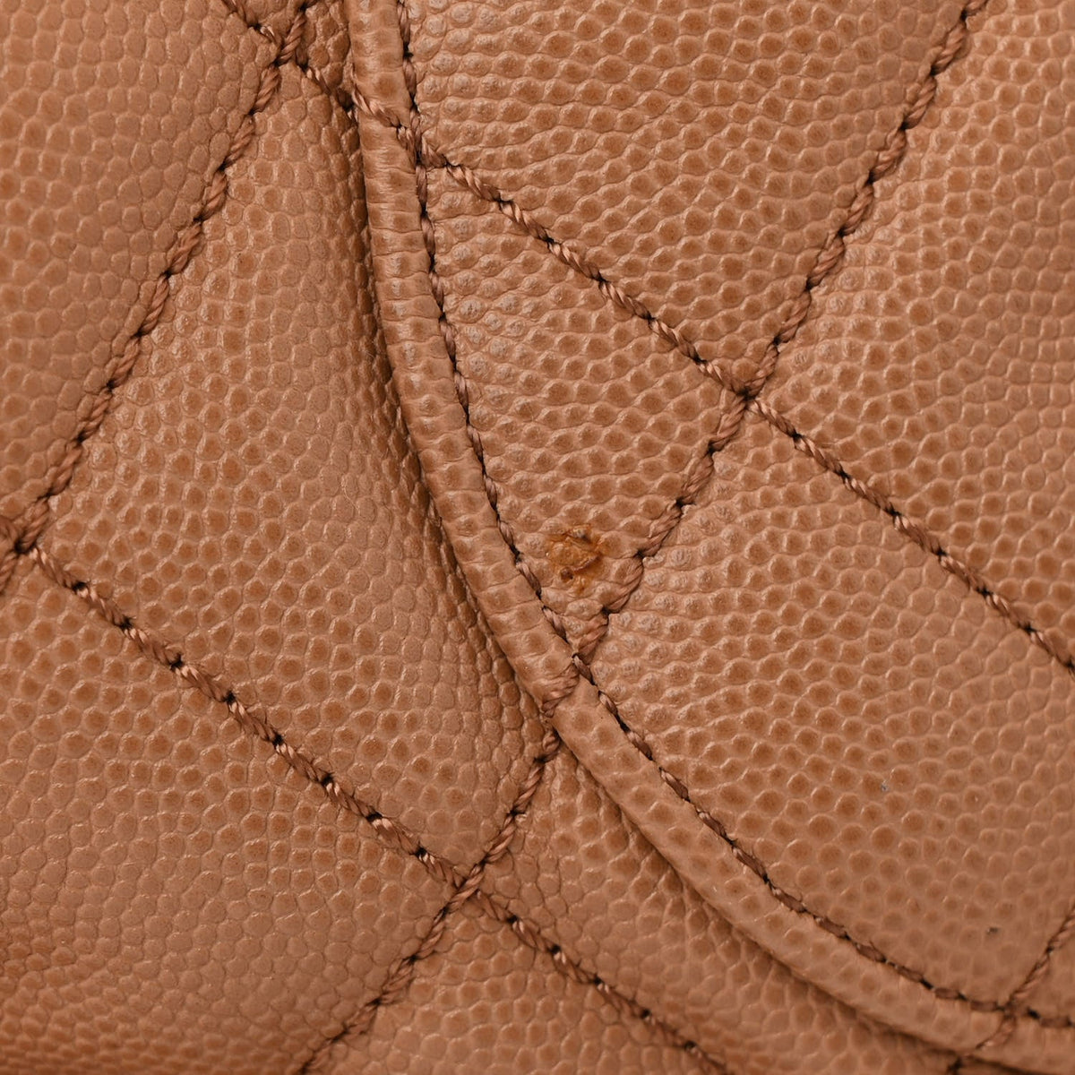 Caviar Quilted Large Coco Handle Shopping Tote Beige