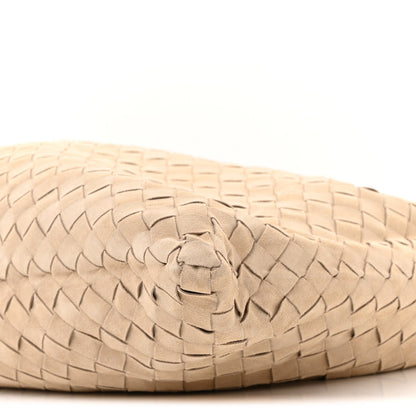 Suede Intrecciato Large Hop Ecru