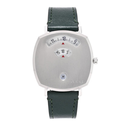 Stainless Steel Calfskin 35mm Grip Quartz Watch Green