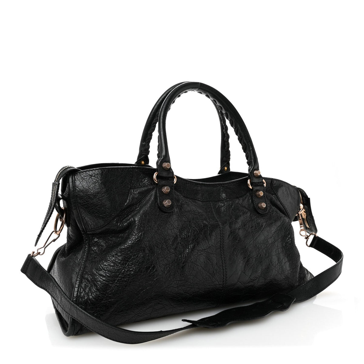 Agneau Giant 21 Rose Gold  Hardware Part Time Black