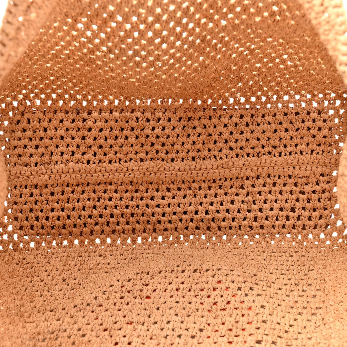 Raffia Calfskin Saint Tropez OnTheGo MM Natural Orange