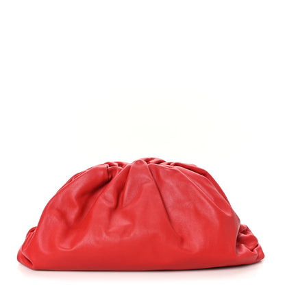 Smooth Butter Calf The Pouch Oversized Clutch Bright Red
