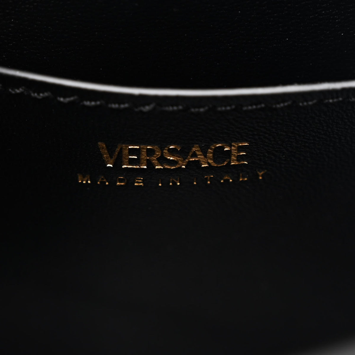 Grained Calfskin Small La Medusa Top Handle Bag Black