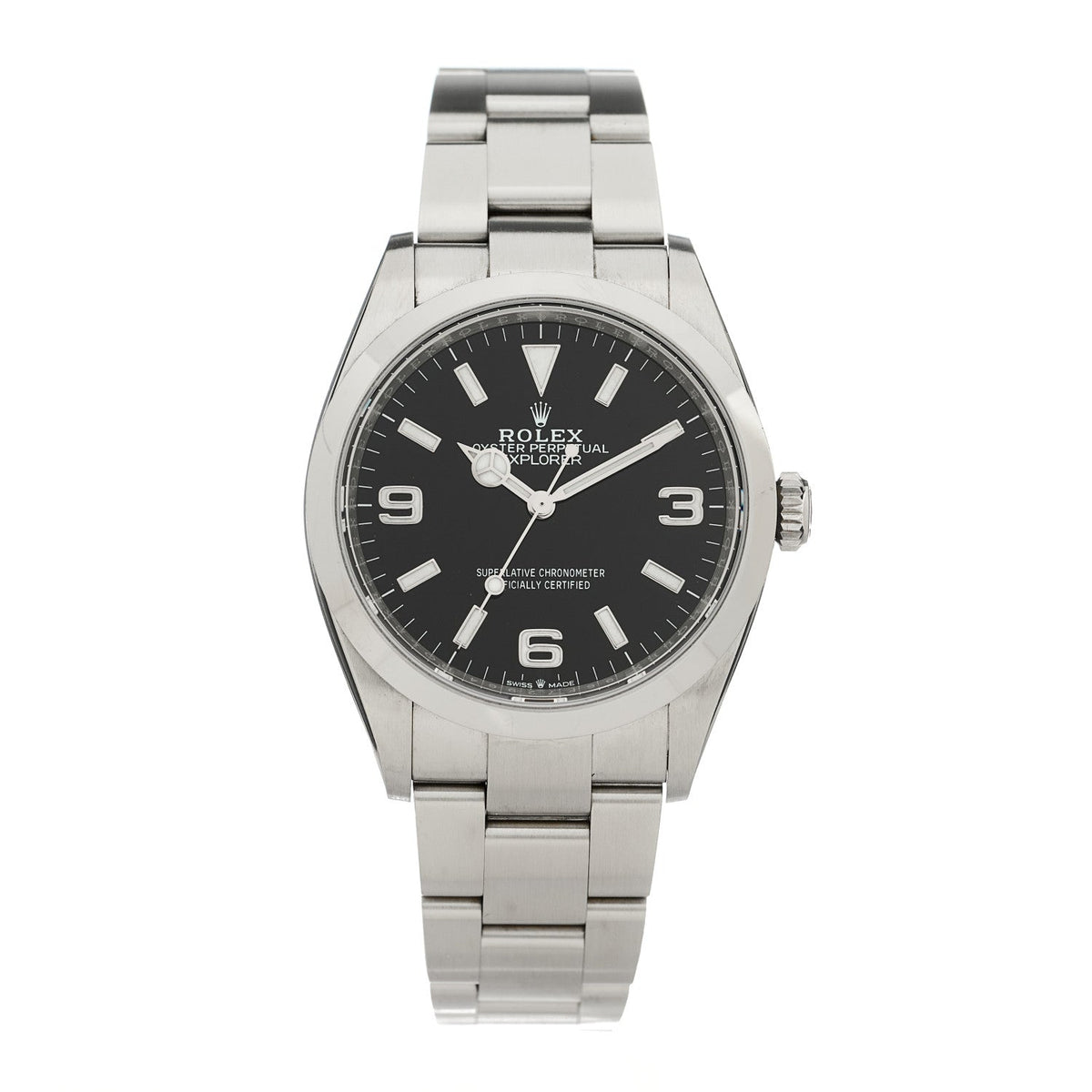 Stainless Steel 36mm Oyster Perpetual Explorer Watch Black 124270