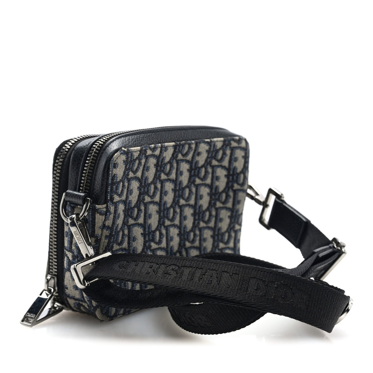 Oblique Pouch Beige Black